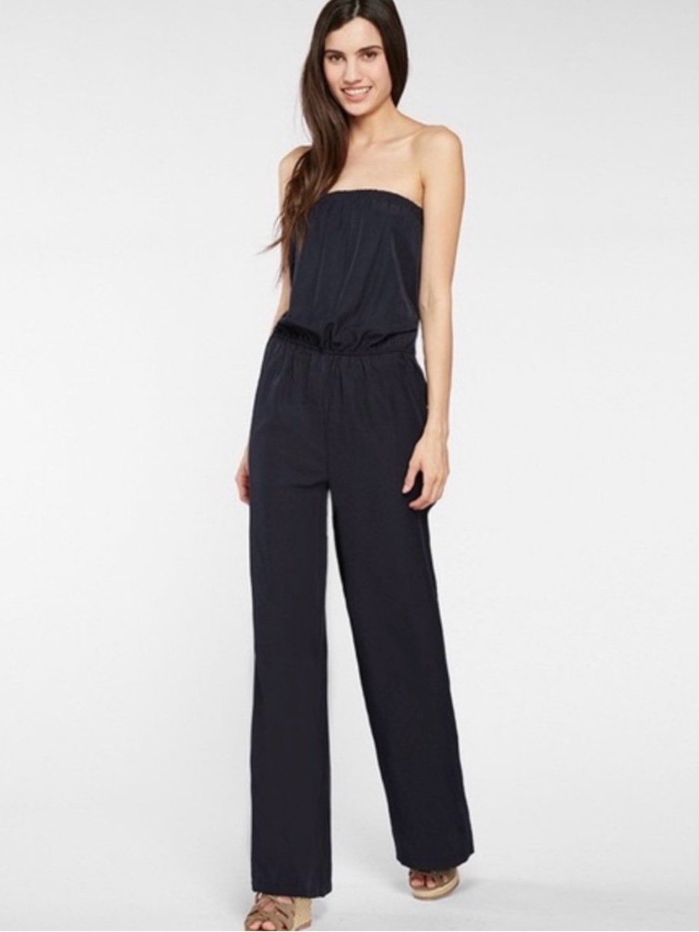 Threads 4 Thought Rylee Strapless Wide-Leg Jumpsuit in Black